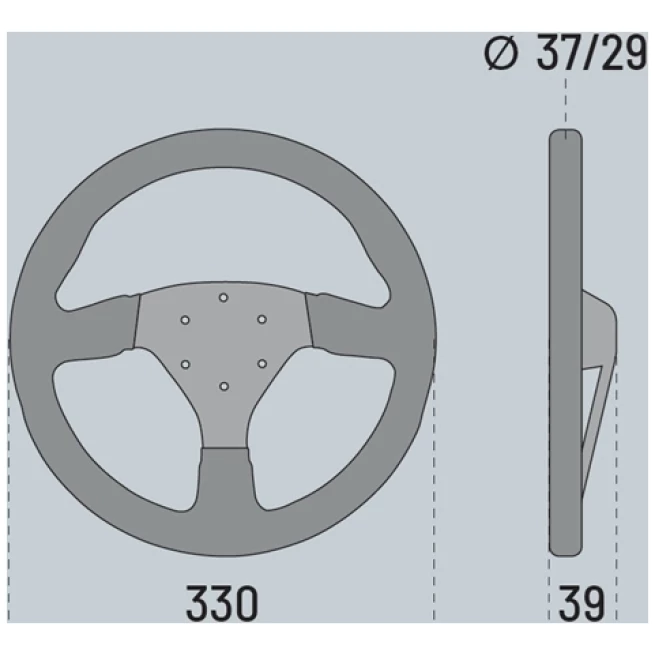 R 383 Steering Wheel- Sparco - Image 2