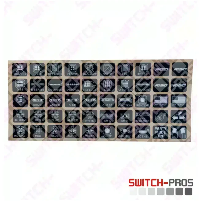 SWITCH-PROS RIGID INDUSTRIES SWITCH LEGENDS