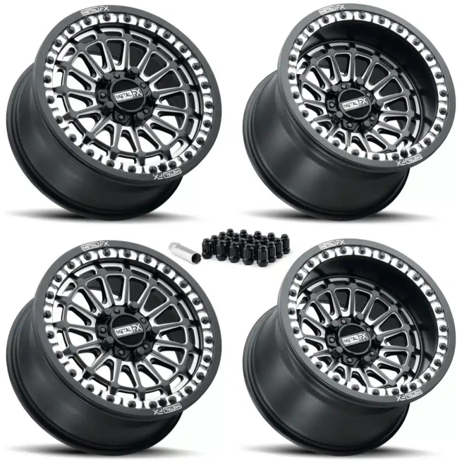 DELTA 6R BEADLOCK | GUNMETAL CONTRAST CUT | UTV WHEEL KIT
