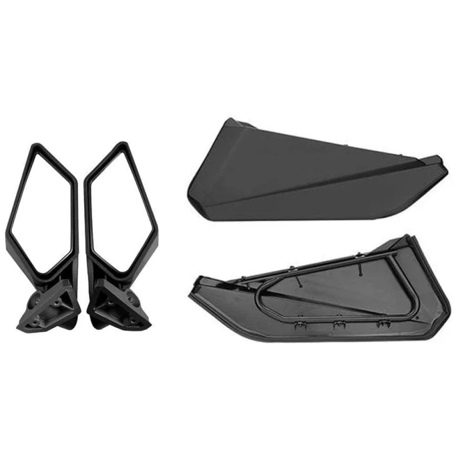 Rear View Side Mirrors & Front Lower Door Panel Inserts Fit Can Am Maverick X3