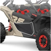 Rear View Side Mirrors & Front Lower Door Panel Inserts Fit Can Am Maverick X3 - Image 2