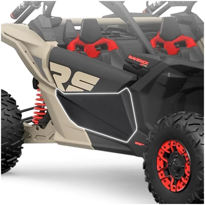Rear View Side Mirrors & Front Lower Door Panel Inserts Fit Can Am Maverick X3 - Image 2