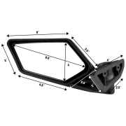 Rear View Side Mirrors & Front Lower Door Panel Inserts Fit Can Am Maverick X3 - Image 5