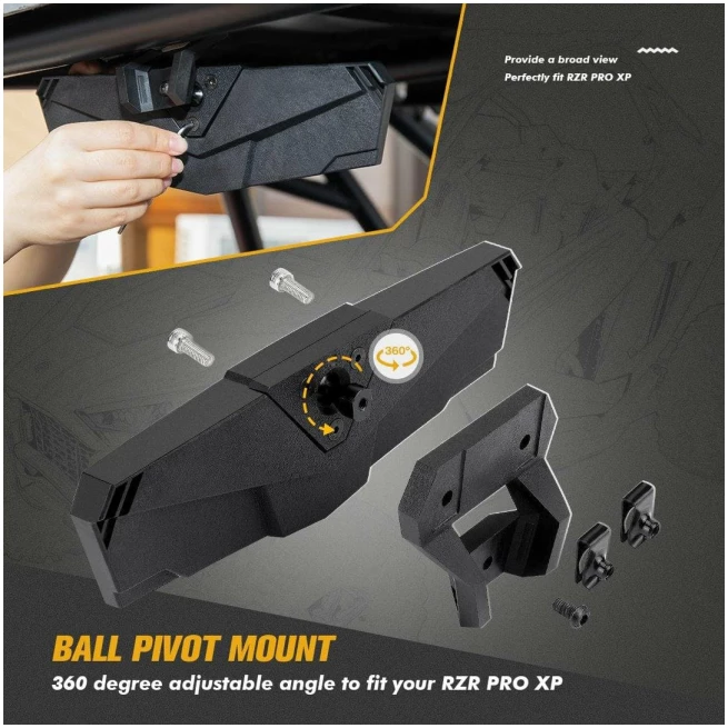 Center Rear View Mirror for Polaris RZR PRO XP 2020-2024 - Image 6