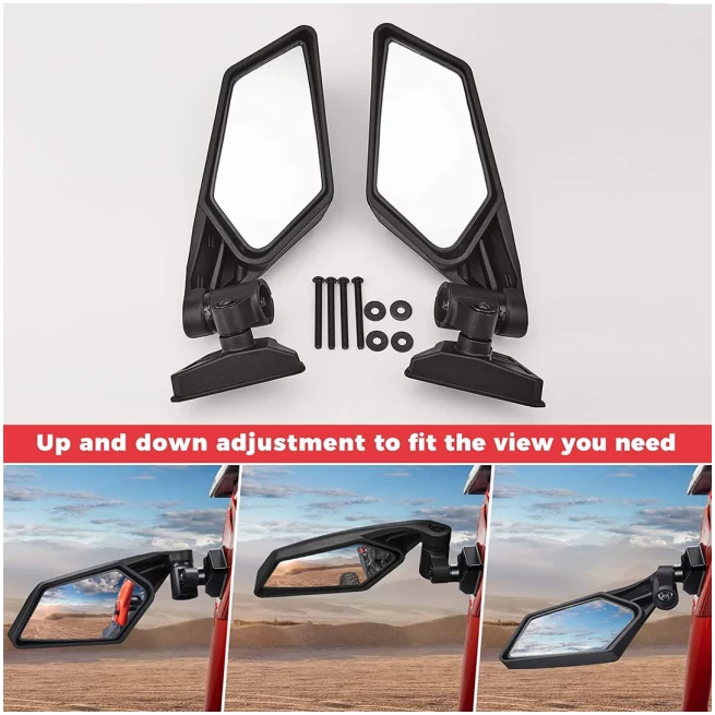 1 Pair Side View Mirrors 360° Adjustment for Can Am Maverick X3 - Image 4