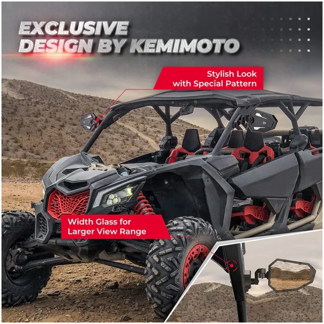 Aluminum Side Mirrors for Can-Am Maverick X3/ X3 Max - Image 3