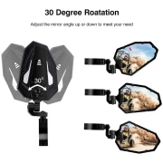 UTV Rear View Side Mirrors for 1.75"-2" roll bar (1 pair) - Image 5