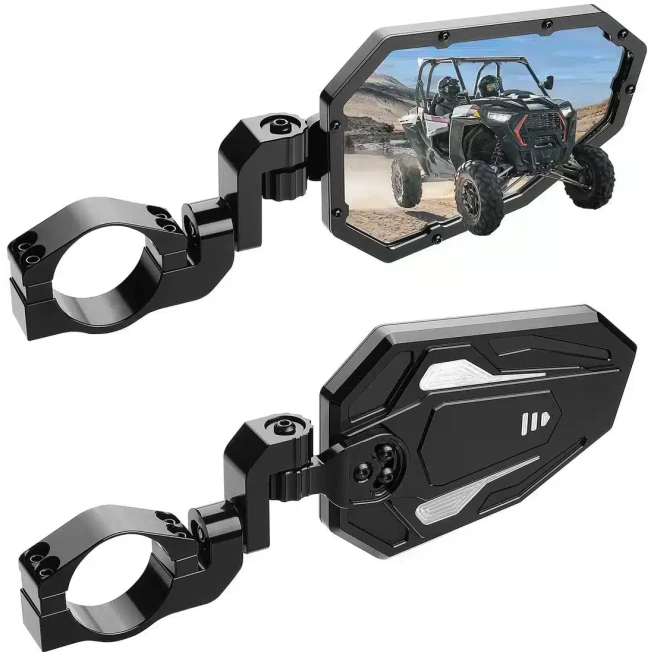 UTV Rear View Side Mirrors for 1.75"-2" roll bar (1 pair)