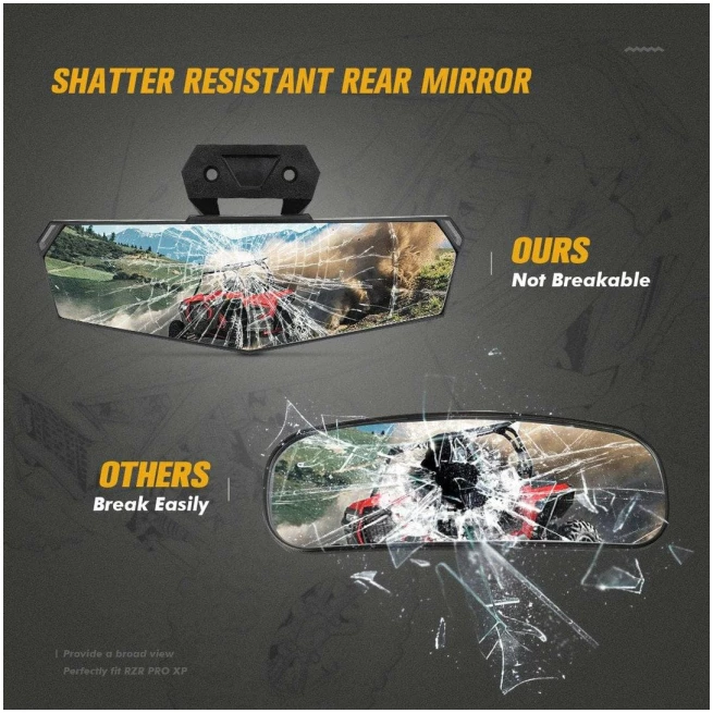 Center Rear View Mirror for Polaris RZR PRO XP 2020-2024 - Image 3