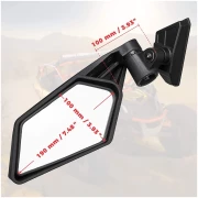 1 Pair Side View Mirrors 360° Adjustment for Can Am Maverick X3 - Image 8