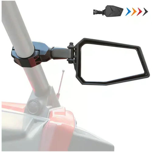 Universal Color Side Rear View Mirrors for 1.75"-2'' UTV Roll Bar (1 pair)