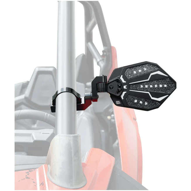 UTV RGB 1.62"-2'' Rear View Side Mirrors with Bluetooth (1 pair) - Image 8