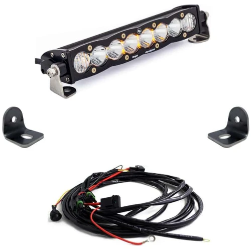 Polaris S8 10 Inch Hood Mount Light Bar Kit - Polaris 2019-21 RZR XP Turbo; 2018-21 RZR Turbo S
