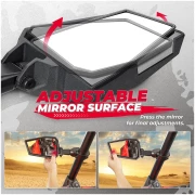 Universal Color Side Rear View Mirrors for 1.75"-2'' UTV Roll Bar (1 pair) - Image 3