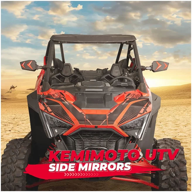 Universal Color Side Rear View Mirrors for 1.75"-2'' UTV Roll Bar (1 pair) - Image 6