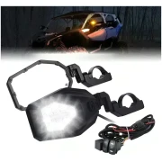 Side Mirrors with LED Turn Lights for 1.6"-2" Roll Bar (New Design)