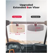 Oversized Upgraded UTV Sun Visor Mirror for 1.5”-2” Roll Bars - Image 2