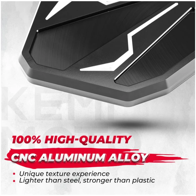 CNC Aluminum UTV Side Mirrors for 1.6"-2" Roll Bar - Image 2