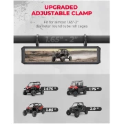 UTV Rear View Mirror with 1.65"-2" Sturdy Gear Clamp - Image 2