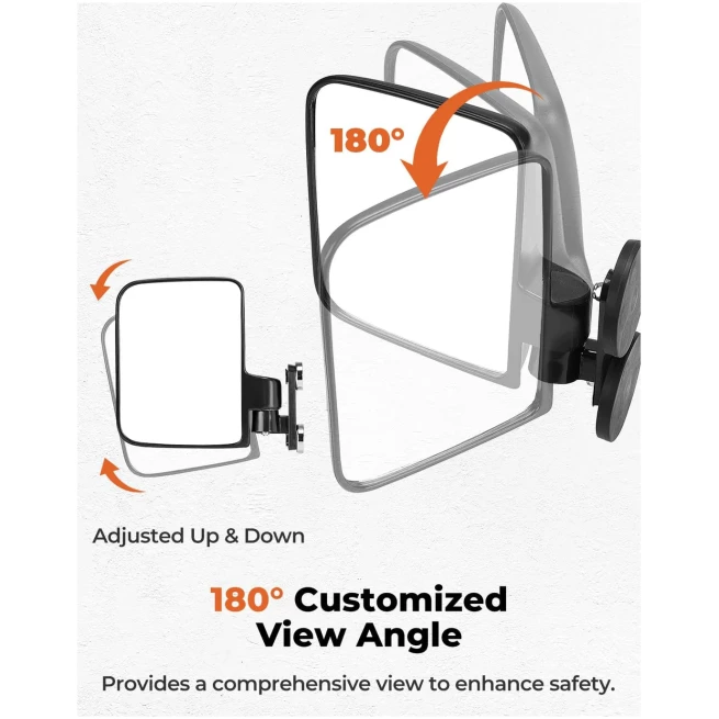 220Lbs Magnetic Side Mirrors for UTV Golf Cart Tractor Forklifts - Image 4
