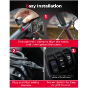 Side Mirrors with LED Turn Lights for 1.6"-2" Roll Bar (New Design) - Image 5
