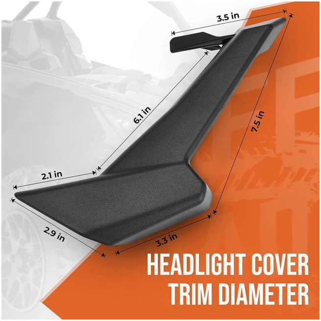 Left and Right Front Headlight Cover Trim for Can-Am Maverick X3/MAX - Image 2