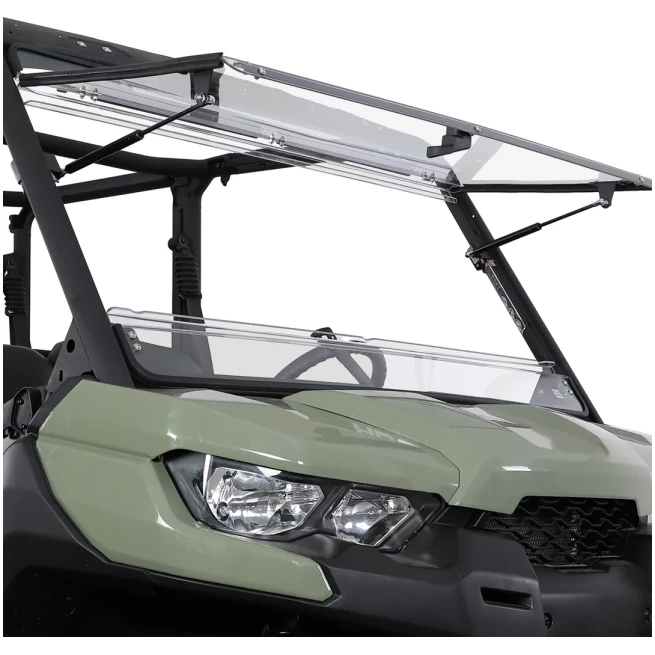 2-in-1 Flip Windshield 1/5" Thick Polycarbonate for Can-Am Defender HD5/8/10 - Image 8