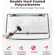 2-in-1 Flip Windshield 1/5" Thick Polycarbonate for Can-Am Defender HD5/8/10 - Image 3