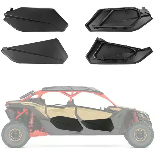 4pcs Lower Doors Panels with Metal Frame for Can-Am Maverick X3 MAX