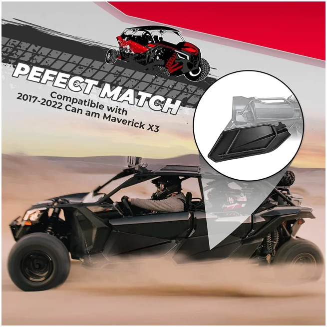4pcs Lower Doors Panels with Metal Frame for Can-Am Maverick X3 MAX - Image 4