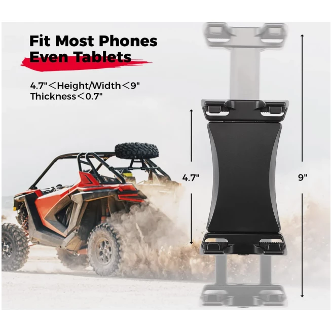 Universal Phone Holder for 0.6-1.25"/1.5-1.75" Roll Bar - Image 2