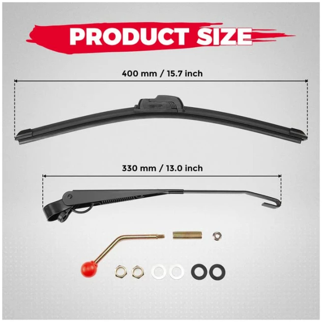 UTV Hand Operated Manual Windshield Wiper Kit - Image 2