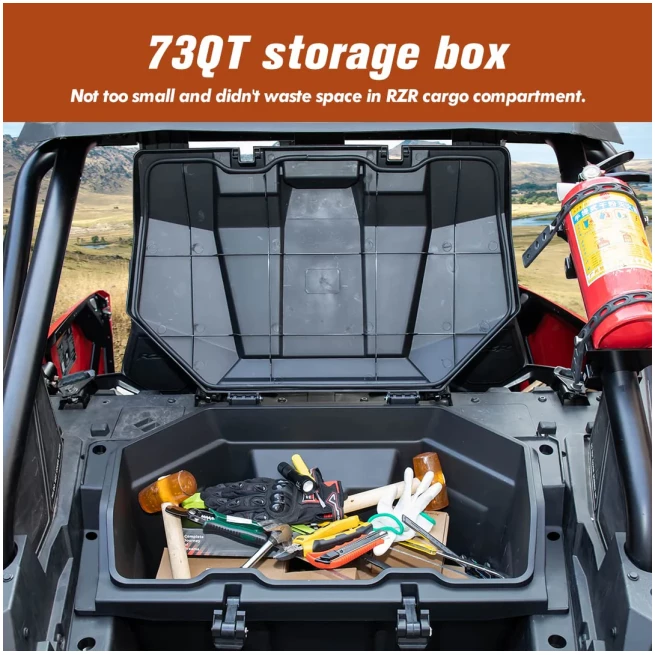 73 QT Rear Storage Bed Box for Polaris RZR PRO XP / 4 (2020-2024) - Image 2