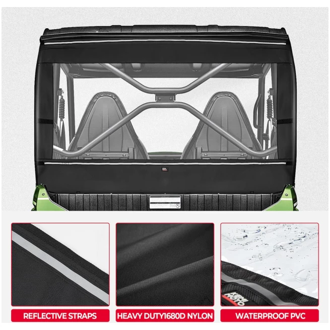 Rear Soft Rear Windshield for Kawasaki TERYX 4 800 - Image 2