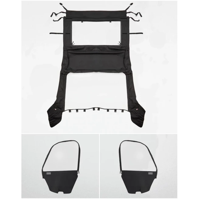UTV Cab Enclosure Heavy-Duty 900D for Yamaha Rhino with Half Doors - Image 2