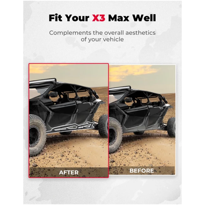 Nerf Bars, Rock Sliders for Can-Am Maverick X3 MAX - Image 3