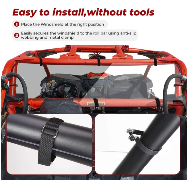 Rear Windshield for Can Am Maverick X3/ X3 Max - Image 4