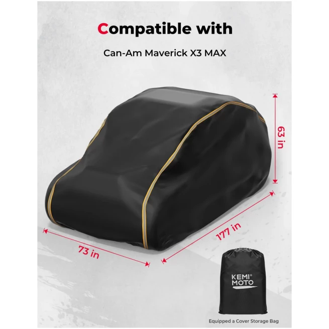 UTV 4-Seater Cover For Can Am Maverick X3 Max/ RZR/ General - Image 6