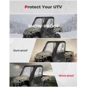 UTV Cab Enclosure Heavy-Duty 900D for Yamaha Rhino with Half Doors - Image 7