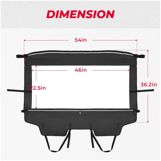 Rear Soft Rear Windshield for Kawasaki TERYX 4 800 - Image 5