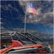 Aluminum UTV Whip Light Mount for 1.5 to 2" Roll Cage - Image 8