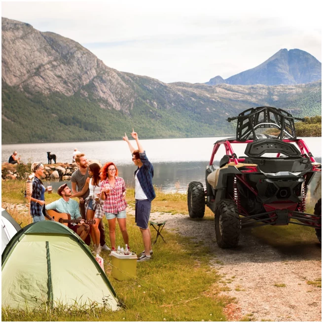 Rear Rack Spare Tire Rack with Gas Strut for Can Am X3 / X3 Max - Image 9