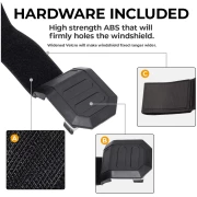 Front Full Windshield with 4 Black Clamps for Polaris RZR - Image 4