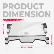 3-IN-1 Folding Windshield for Polaris RZR XP 1000 - Image 6
