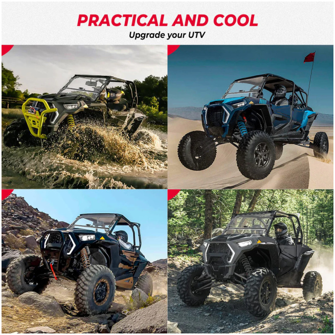 3-IN-1 Folding Windshield for Polaris RZR XP 1000 - Image 7