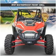 Front Mesh Grill with LED Light Bar for Polaris RZR PRO XP/TURBO R - Image 5