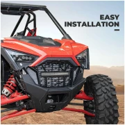 Front Mesh Grill with LED Light Bar for Polaris RZR PRO XP/TURBO R - Image 6